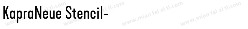 KapraNeue Stencil字体转换